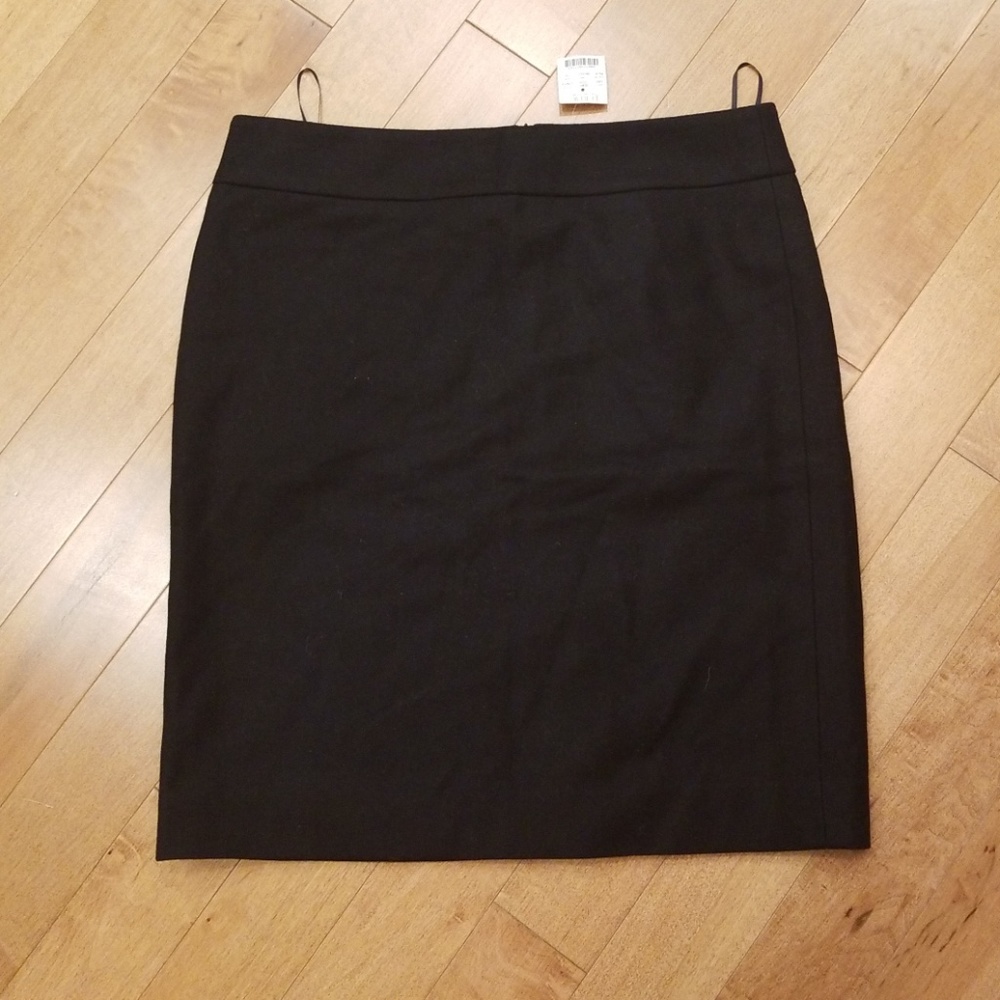 NWT J. Crew Black Wool Blend Skirt - Size 10